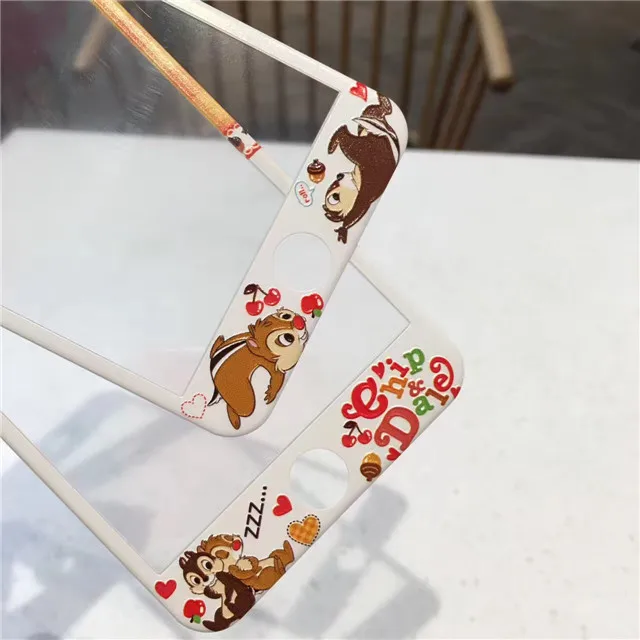 Мультяшный ПК+ ТПУ чехол для телефона iphone 6 6s 7 plus 8+ 3D 9H Защитная пленка для экрана из закаленного стекла
