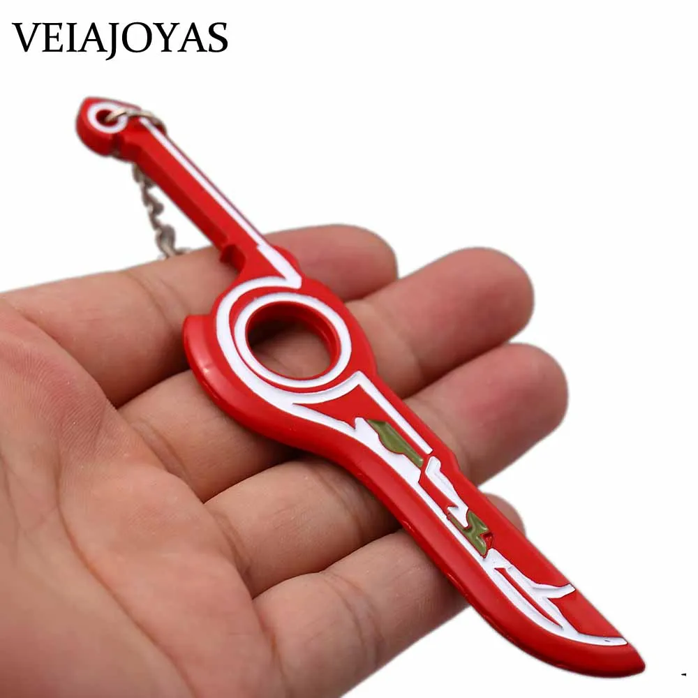 Xenoblade хроники брелок красный меч MONADO сплав кулон chaveiro автомобильный брелки Для