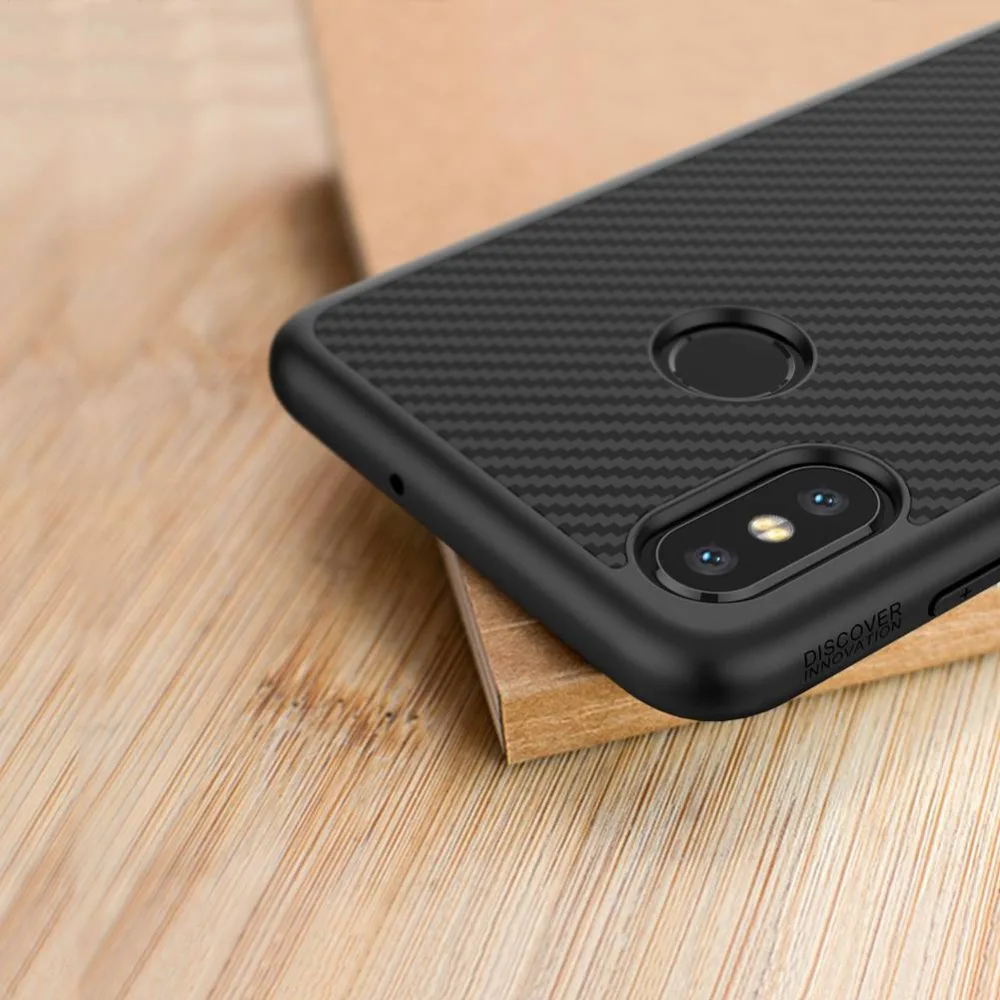 Xiaomi mi 8 Чехол адсорбции крышка стиль углеродного волокна |