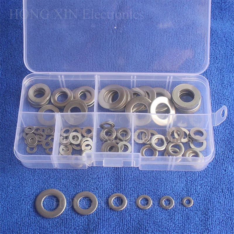 Плоская шайба из нержавеющей стали 105 шт./компл. M3 M4 M5 M6 M8 M10 304|steel flat washer|plain washerflat