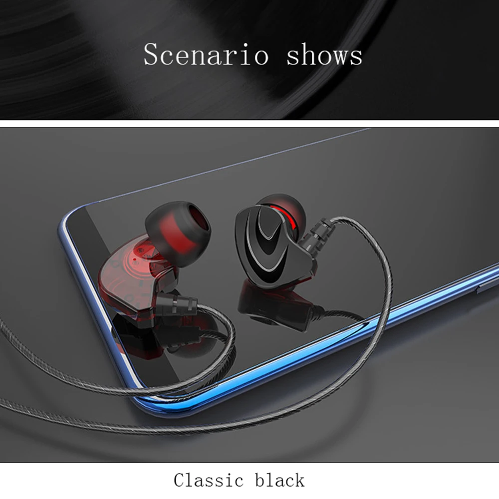 Eqvvol In-Ear Heavy Bass Sports Headset In-line Control Stereo Sound With Mic Earphones For iPhone Android Samsung Mi Phone MP3 |
