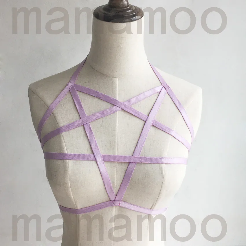 Нижнее белье для бондажа Goth цвет пентаграммы сексуальное нижнее клетка