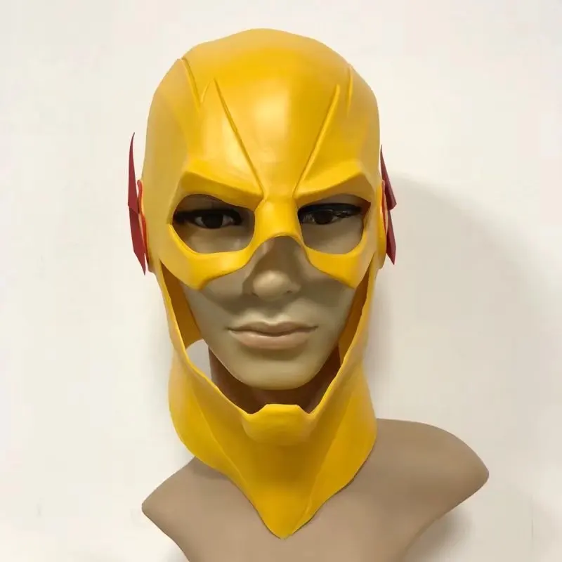 yellow Супергерой флэш Аллен шлем для косплея маски, реквизит фильм Капитан Америка Civil War красный и желтый полный головы латексные маски - Цвет: yellow