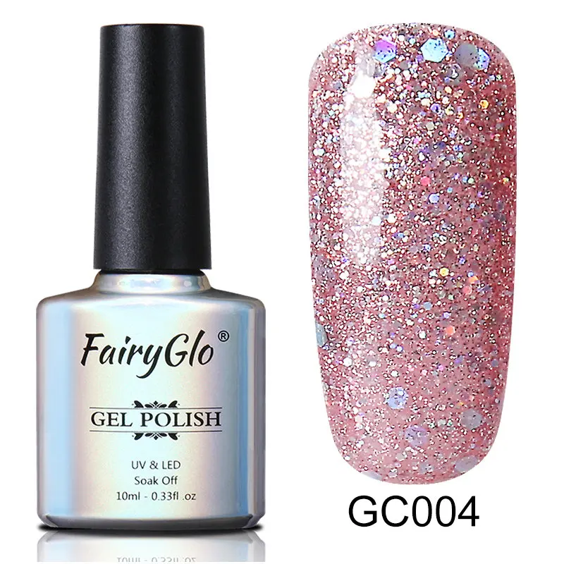 GC004 FairyGlo 15 мл Блестящий Блеск 27 цветов УФ гель лак для ногтей Топ основа праймер Полупостоянный Гибридный лак краска гель лак - Цвет: GC004