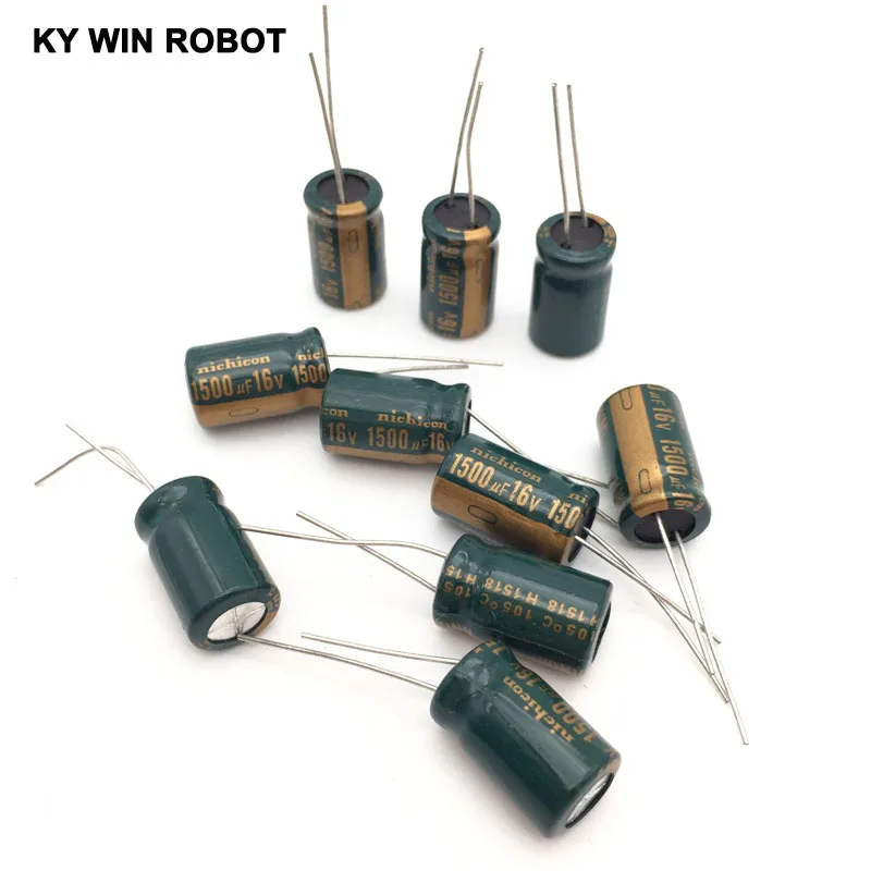 10 шт. 1500 мкФ 16V 10x17 мм 105C радиальные высокочастотный низкое сопротивление электролитический конденсатор с алюминиевой крышкой