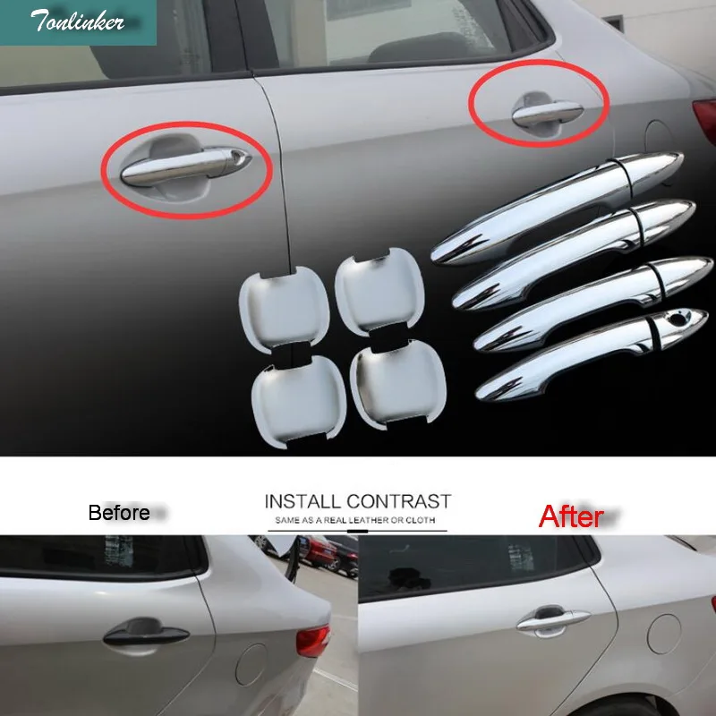 Tonlinker чехол стикер для KIA K2 RIO 2011 16 автомобильный Стайлинг 4 8 шт. ABS зеркальная