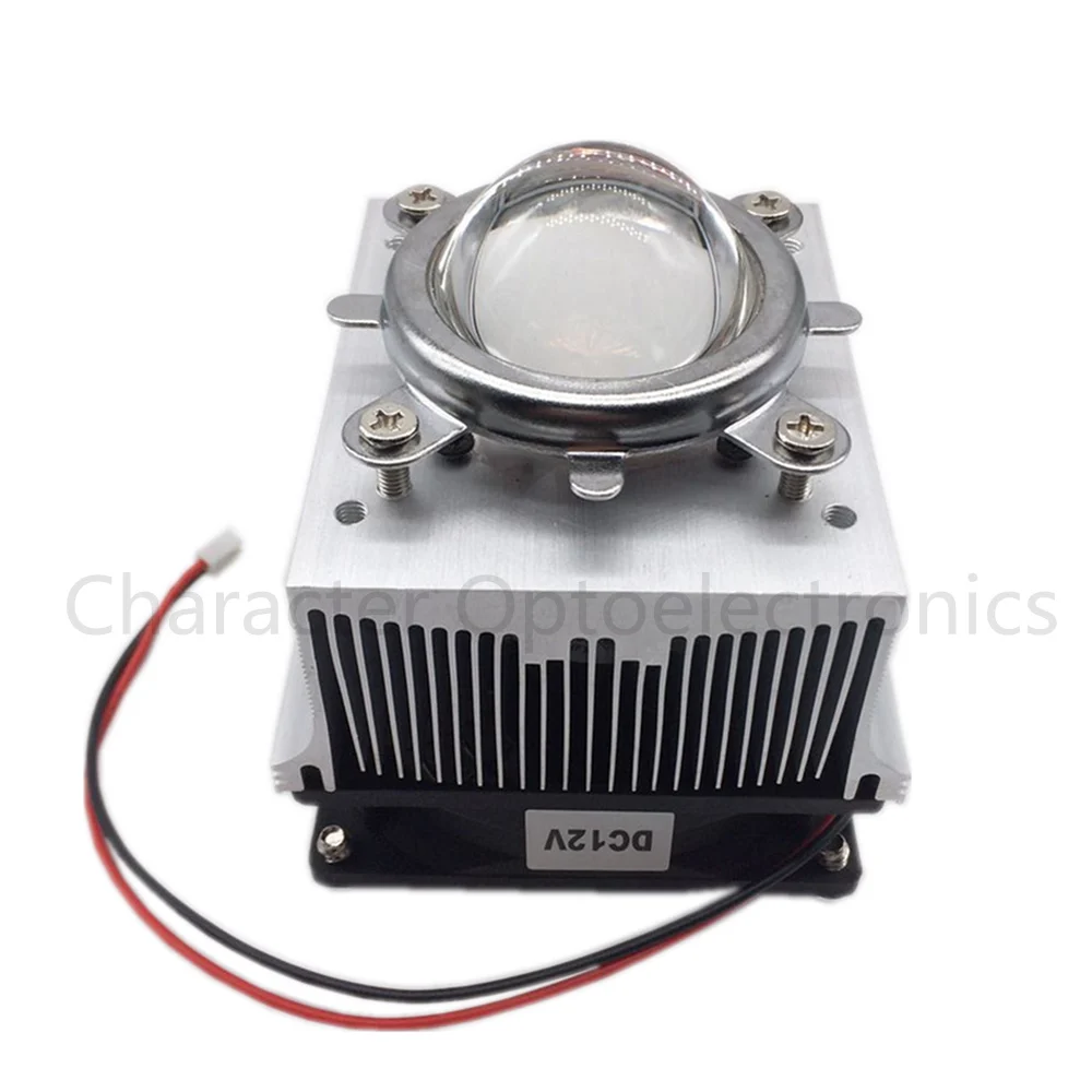 LED Heatsink Cooling Radiator + 60 80 90 120 Degrees Lenes Reflector Bracket Fans For High Power 20W 30W 50W 100W |