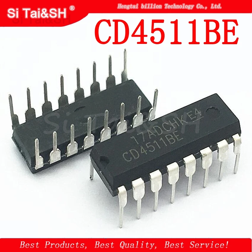 10 шт. CD4511BE DIP16 CD4511 DIP 4511BE 16 Новый и оригинальный IC|Интегральные схемы| |