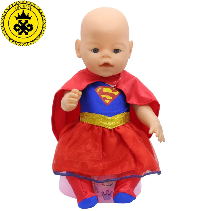 SupermanCosplay Костюм Кукла одежда подходит 43 см Детские аксессуары для куклы ручной