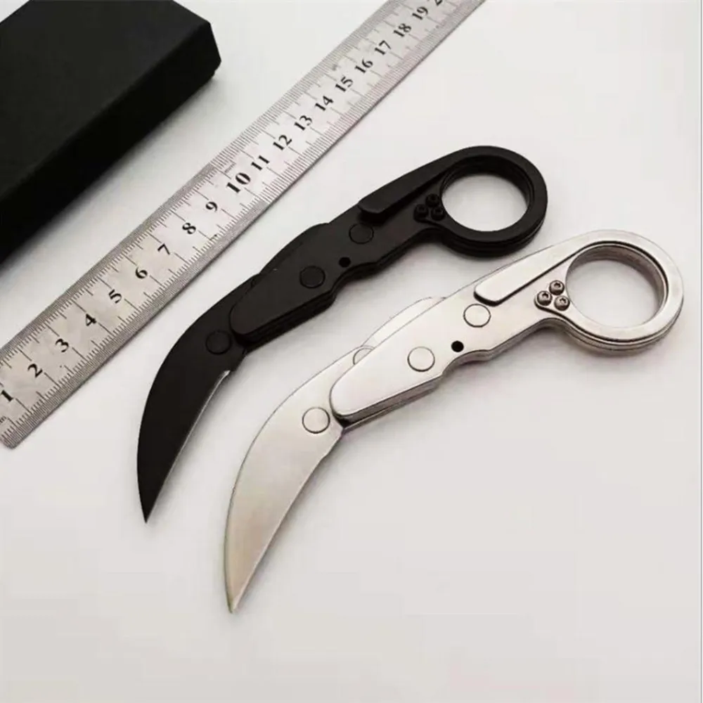 Складной нож Morphing karambit V2 механический Клинок с когтями из стали 9Cr18Mov для