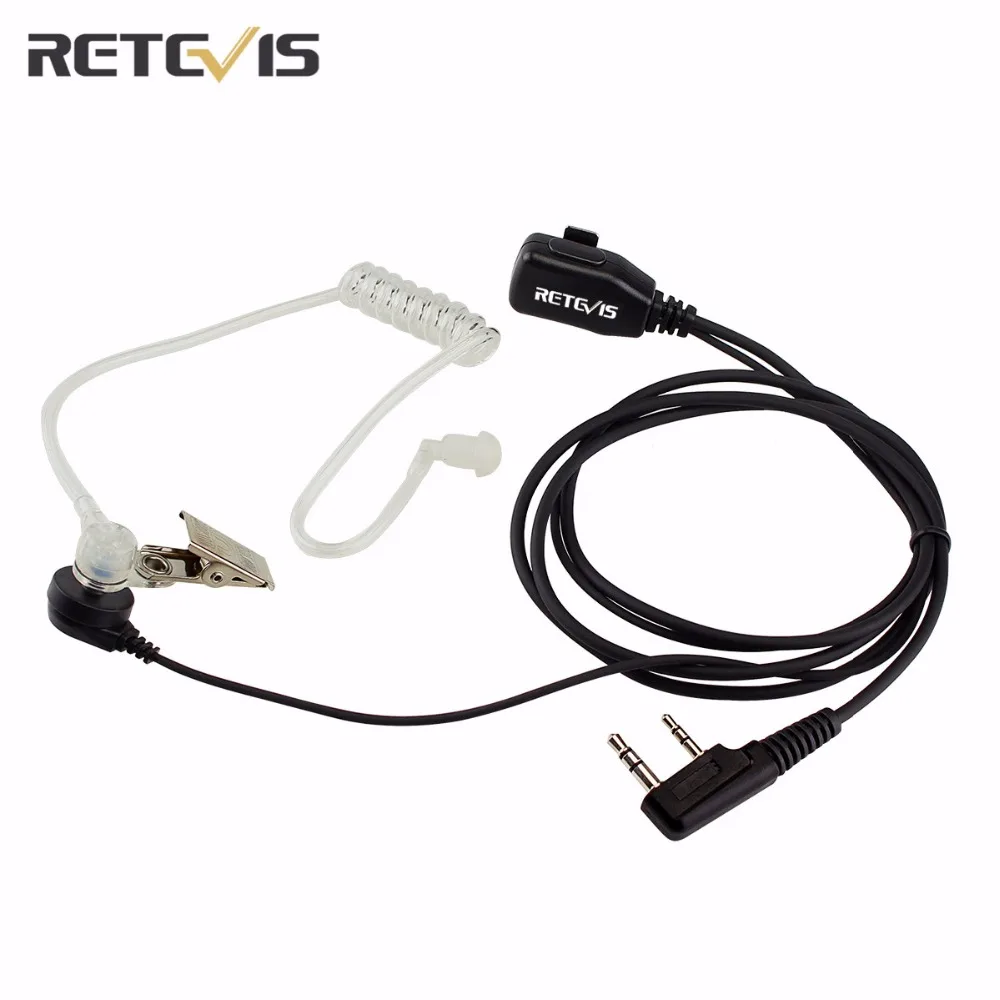 10 шт. Retevis 2 Pin PTT MIC гарнитура Скрытая Акустическая трубка в ухо наушник для Kenwood