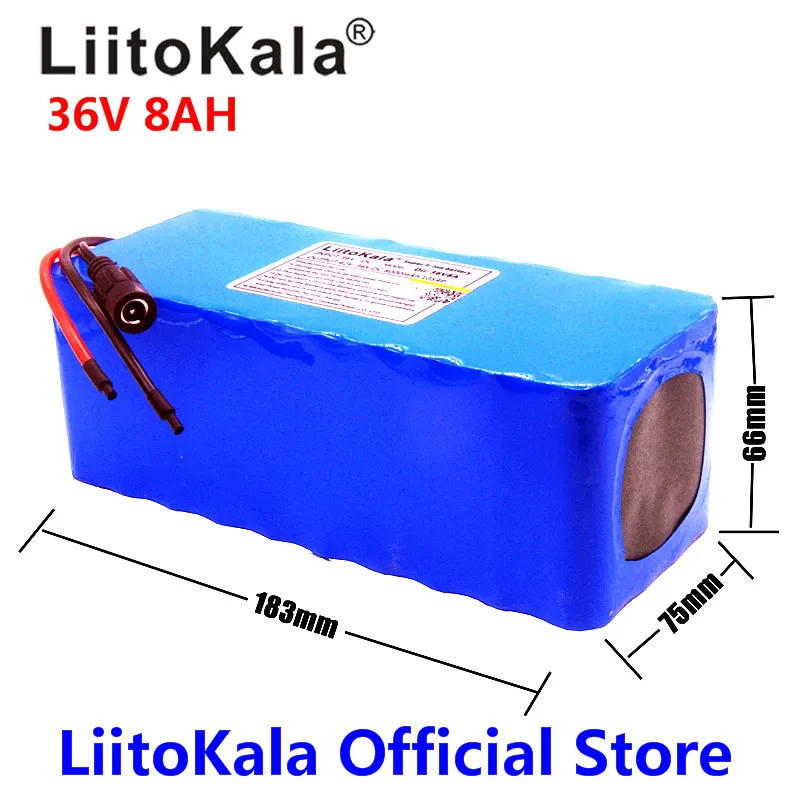 Литиевый аккумулятор LiitoKala 36 В 8 Ач 500 Вт 42 в 18650|battery 36v 8ah|36v 6ahbattery |