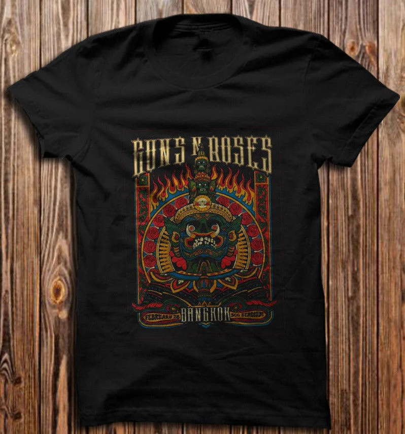 Новые футболки с коротким круглым вырезом и короткими рукавами! Guns N Roses Бангкок