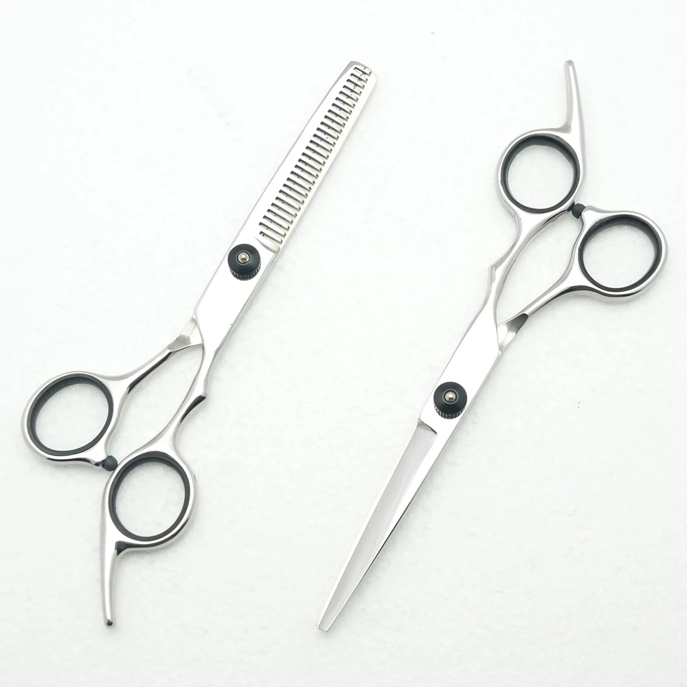 

1001C 6'' 17.5cm 1Pcs Or 2Pcs Black Screw Cutting Scissors Thinning Shears TOP GRADE Hairdressing Scissors Barbers Hair Scissors
