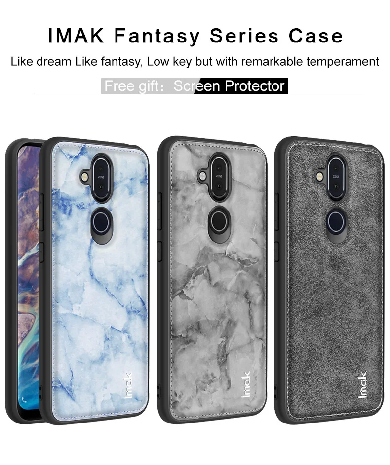 IMAK Для Nokia 8,1 чехол для Nokia X7 тканевое покрытие+ ПК+ ТПУ повышенной прочности и защищенности противоударный с рамки противоударный роскошный чехол-накладка для телефона чехол-Броня защитный щит