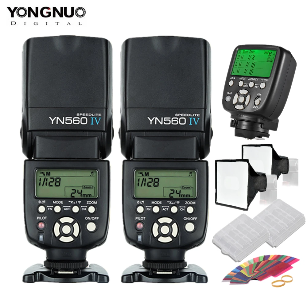 

Беспроводной контроллер вспышки Yongnuo YN560 IV YN560IV + YN560TX II для Canon Nikon с бесплатным диффузором