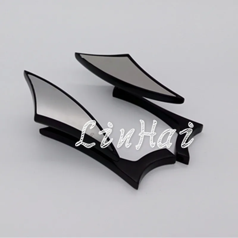 Универсальный мотоцикл черный алюминиевый конец треугольник боковые зеркала