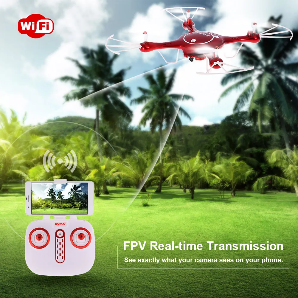 

Original Syma X5UW Wifi FPV Quadcopter RC Drone With 720P HD Camera RTF Headless Mode and Barometer Set Height Function