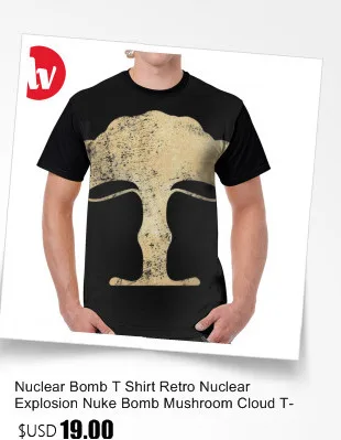 Nuclear Bomb T Shirt Nuclear Explosion T-Shirt Short-Sleeve Plus size Graphic Tee Shirt Print Man Classic 100 Polyester Fun Tshirt
