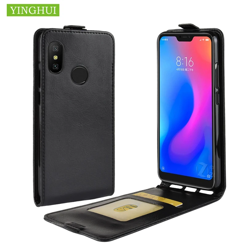Роскошный чехол книжка YINGHUI из искусственной кожи в стиле ретро для Xiaomi Redmi 6 Pro