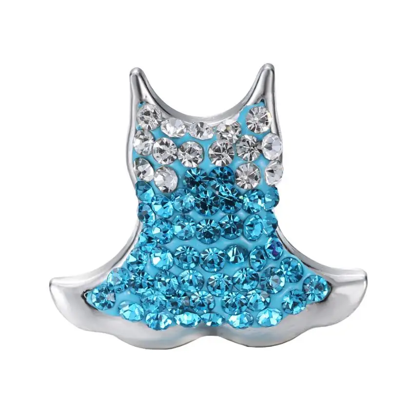 10 шт. сплав + кристаллы форма платья кнопки бусины для Скрапбукинг поделки шитье