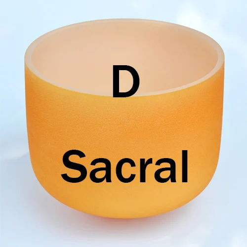 10D Sacral Chakra 1" «Поющая чаша» C D E F G A B цвет ful цветные матовые кристалл кварца Поющая чаша - Цвет: 10D Sacral Chakra