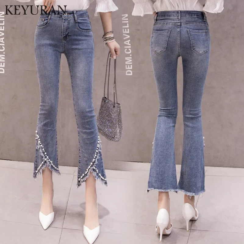 2020 новые весенние джинсовые брюки для женщин в стиле ретро с высокой талией из