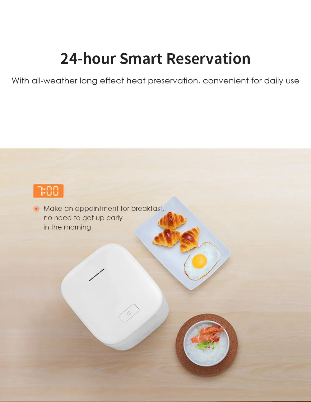 Лидер продаж Xiaomi 1.6L электрическая рисоварка, кухонная мини-плита, маленькая рисоварка, интеллектуальная установка, светодиодный дисплей