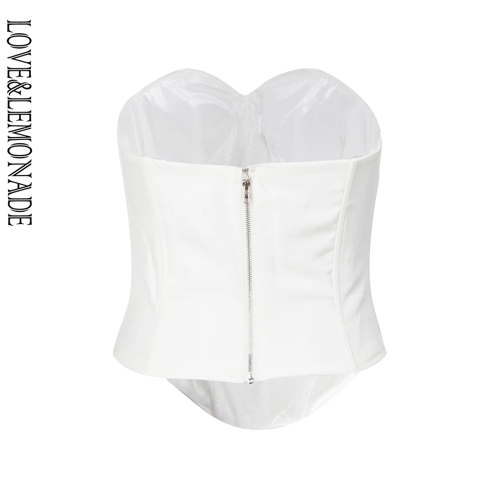 LOVE&ampLEMONADE Sexy Tube Top Support Slim LM81760-1 WHITE | Женская одежда
