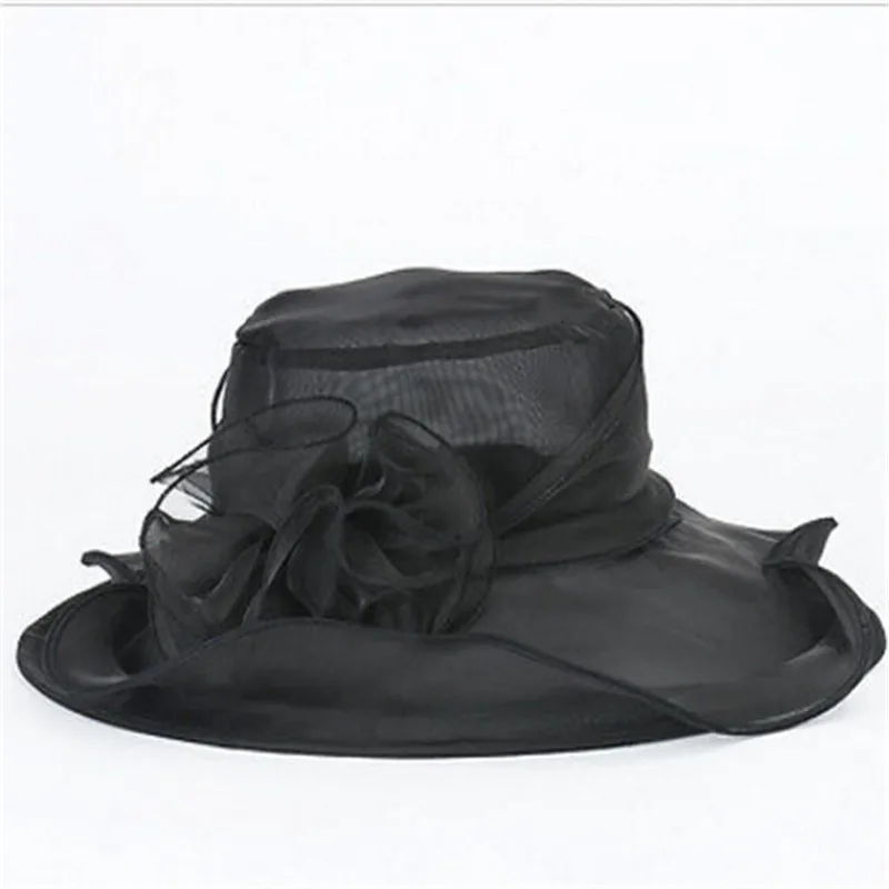 Шляпа Солнцезащитная Складная из органзы с широкими полями|sun hat beach|hat beachfashion sun hats