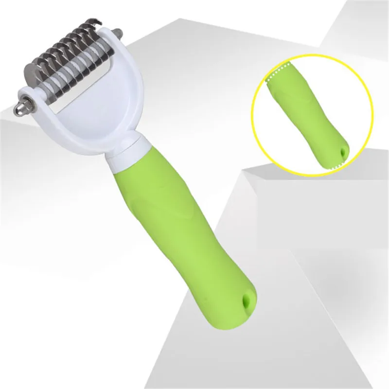 

Pet Dogs Epilation Comb Handle Hairbrush Stainless Steel Head And Plastic Handle Brush Cats Fur Massage Hook Grooming Tool 5WW68