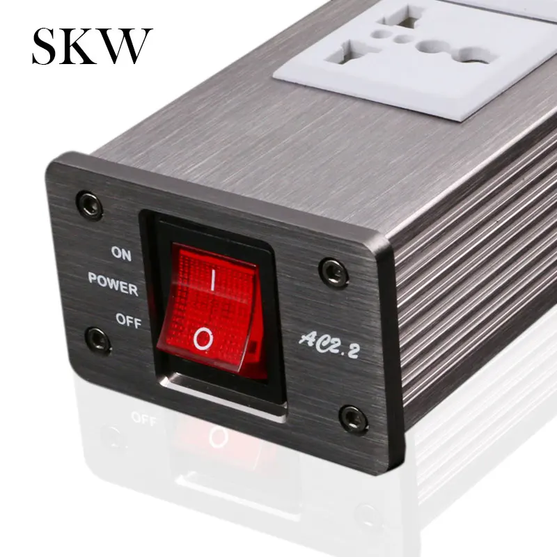 SKW 4 позиционный HIFI удлинитель Электронная розетка 220 В/50 Гц с независимой