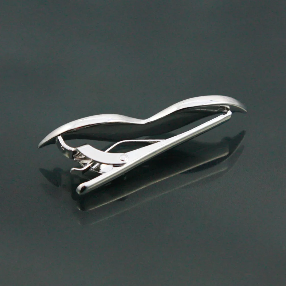 Высокое качество блестящий зажим для галстука металлическая застежка