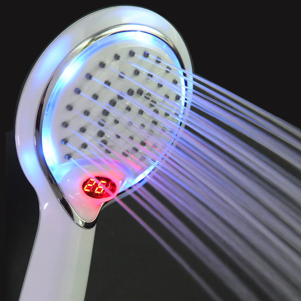 ЖК-дисплей ручной душ LED Насадки для душа с Температура цифровой Дисплей 3 цвета