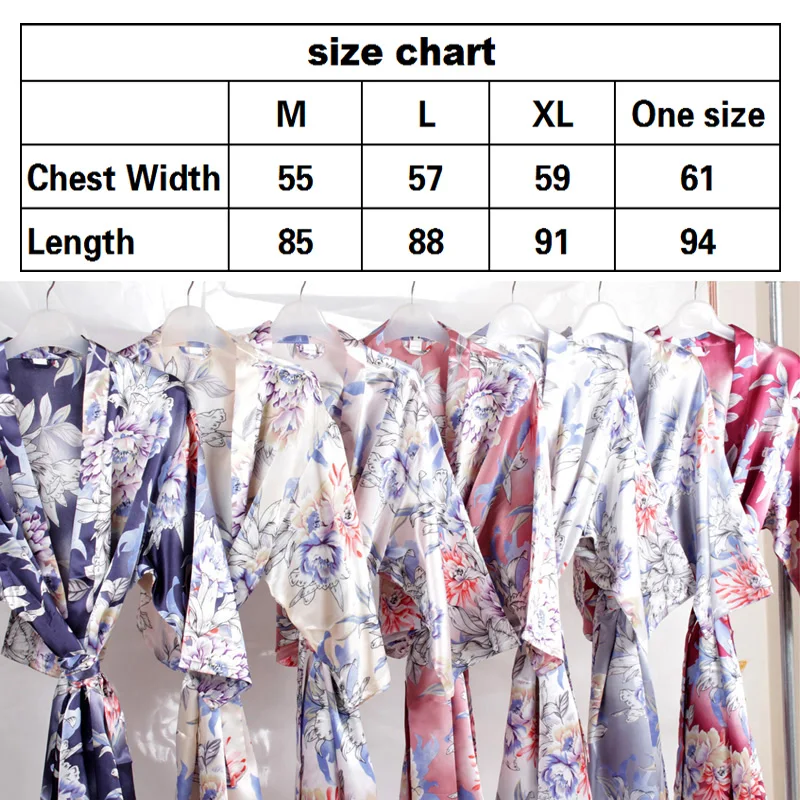 Шелковый халат Свадебный женский для подружки невесты халаты A2340|Халаты| |