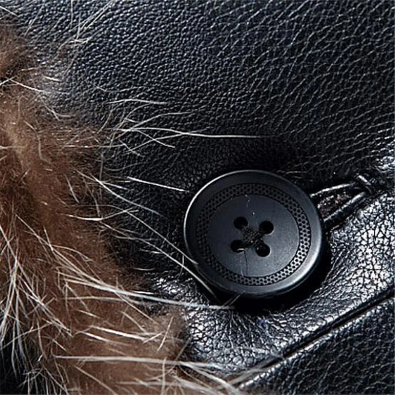 Высококачественная Мужская кожаная куртка с капюшоном 2020 Зимняя Толстая меховым