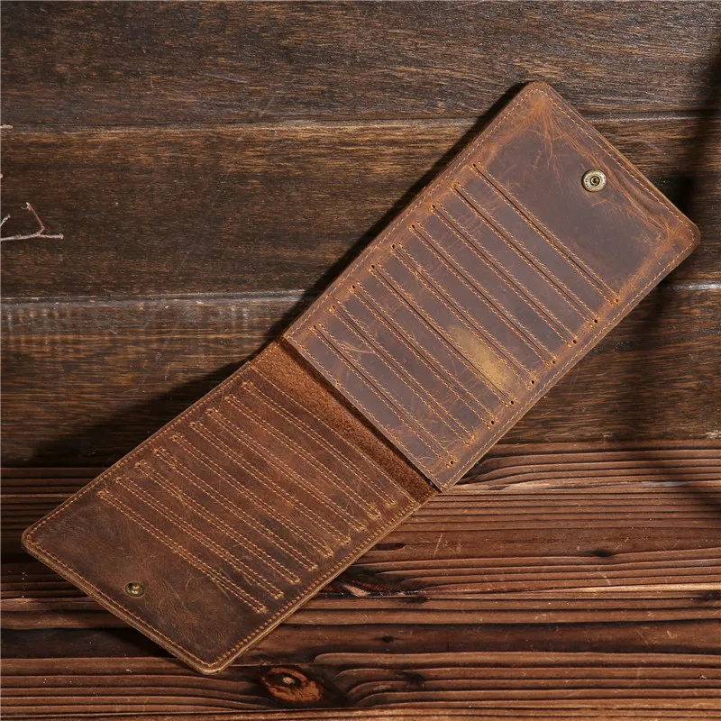 Новый Винтажный чехол из натуральной кожи Crazy Horse с отделением для кредитных карт