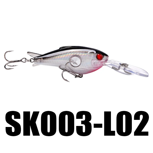 L02 SeaKnight SK003 рыболовные приманки с кривошипом 55 мм 10 г плавающие 1,8-3,9 м супер искусственная, жесткая, для рыбалки воблеры 2 крючка 5 шт./лот - Цвет: L02