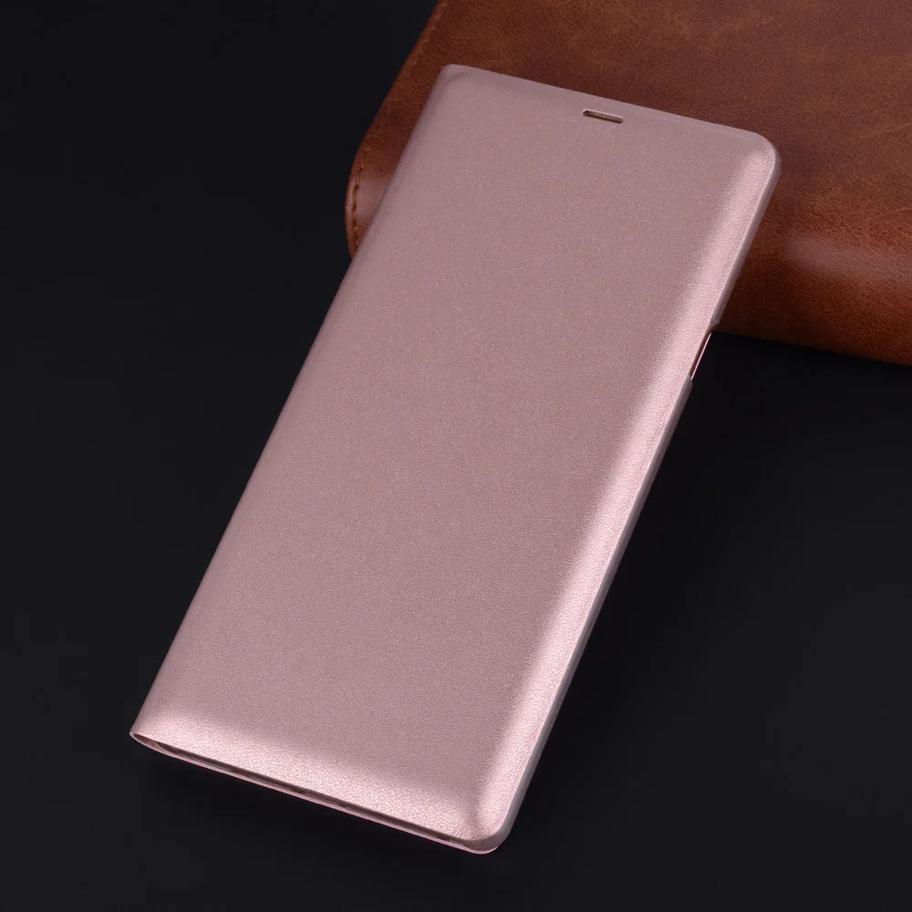 Rose gold Роскошный кожаный флип-чехол для samsung Galaxy Note 9 SM N960 Чехол-бумажник С слот для карт для samsung Note9, SM-N960F, противоударный чехол - Цвет: Rose gold