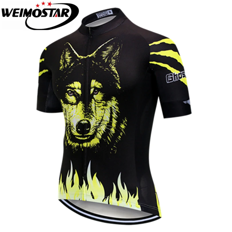 

WEIMOSTAR Men's Summer Short Sleeve Ropa Ciclismo Maillot Cycling Jersey MTB Bike Bicycle Riding Shirt Full Zipper Clothing