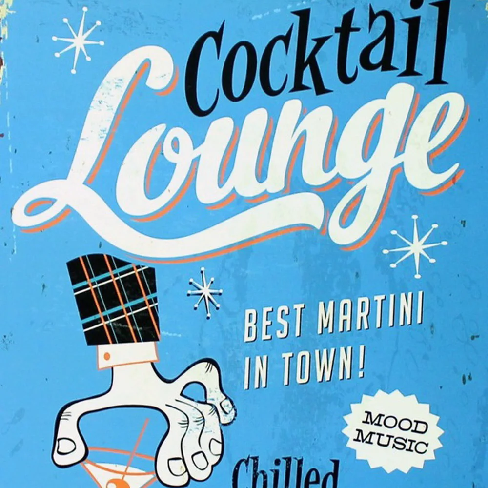 MARTINI коктейльный лаундж металлическая проекция холодный алкогольный напиток для