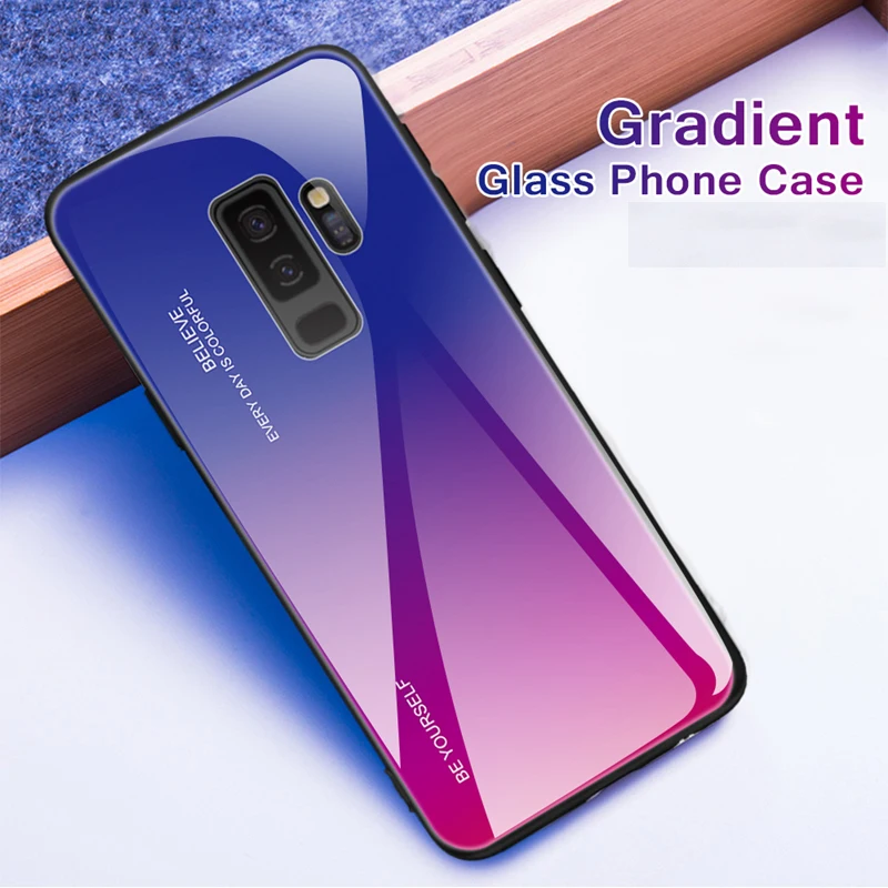 Чехол из закаленного стекла для samsung Galaxy J4 J6 Plus J8 A6 A8 Plus A7 A5, Роскошный чехол для телефона, чехол с защитой от царапин