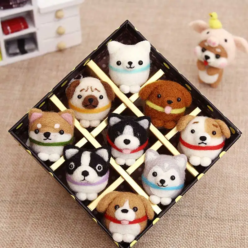 DIY животные Домашние животные шерсть игла Войлочная игрушка кукла шерсть валяния тучная игла Набор DIY посылка не готовая подарок легко Handcarft - Цвет: ZT001