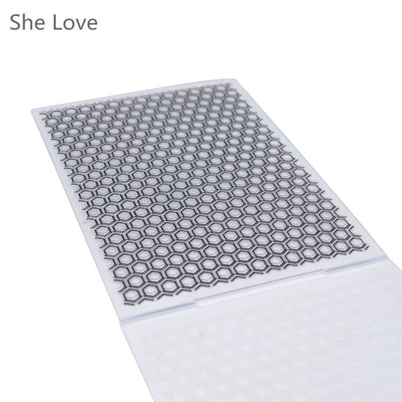 Она любит пластиковые тиснения папка для скрапбукинга соты типа фотоальбом