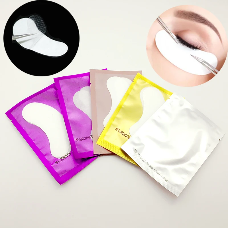 

100 Pair Eyelash Extension Paper Patches Lint Free Under Eye Gel Pad Grafted Eye Stickers Graft Eyelashes Gel Patch Lashes