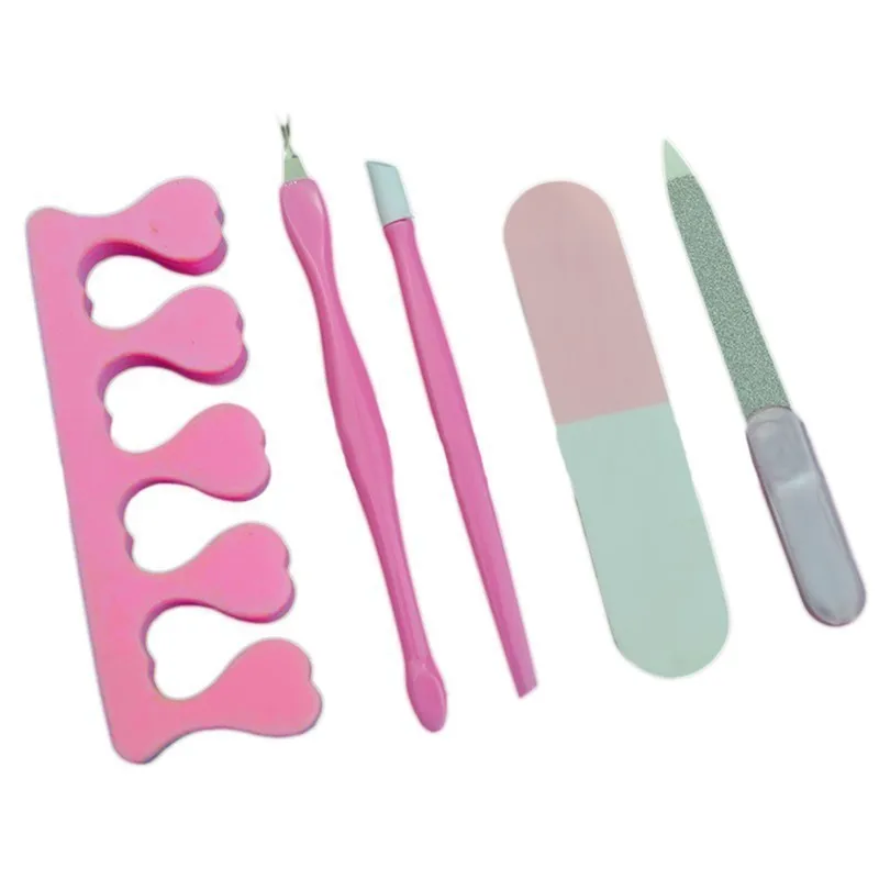 5 шт./компл. розовый Пилочки для ногтей удаляет мертвую кожу вилка прочный