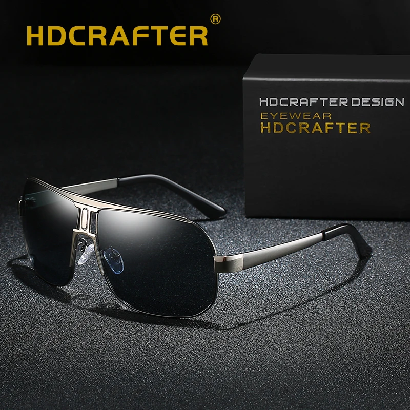 HDCRAFTER Солнцезащитные очки Мужские авиаторы поляризационные UV400 вождения