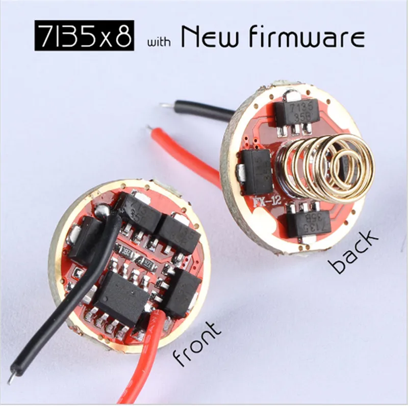 7135x8 CLAITE драйвер фонарика новая прошивка 7135x3/7135x4/7135x6/7135x8 17 мм аксессуары для фонарика - Цвет: 7135x8