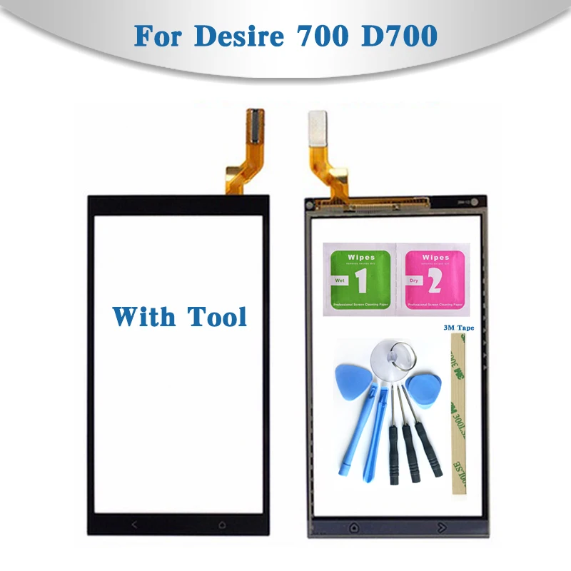 Replacement High Quality 5.0&quot For HTC Desire 700 D700 Touch Screen Digitizer Sensor Outer Glass Lens Panel | Мобильные телефоны