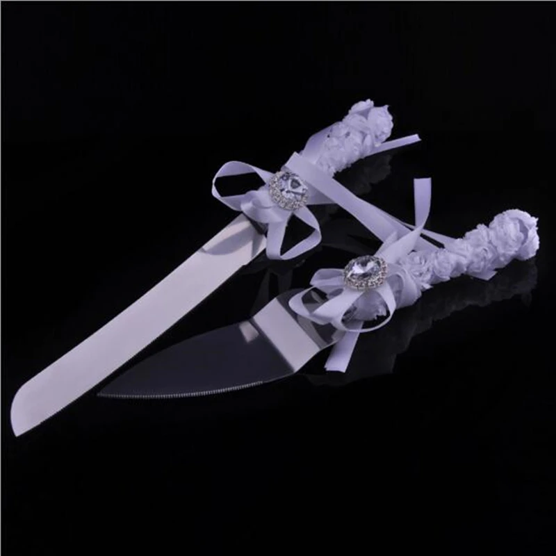 Свадебное романтическое украшение 4 шт./компл. Набор ножей и серверов для